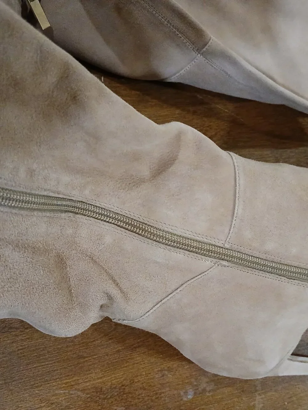 RAYE Tan Suede Thigh Height Stiletto Boots sz 8.5 M